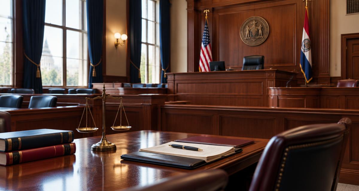 Missouri courtroom prepared for a personal injury comparative fault case